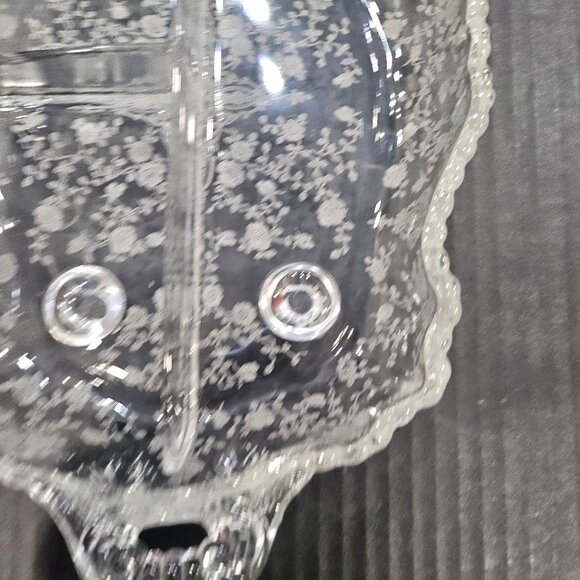 Vintage Cambridge 4 Toed 3 Part Celery Relish Dish in Rose Point Clear Pattern # - Picture 8 of 12